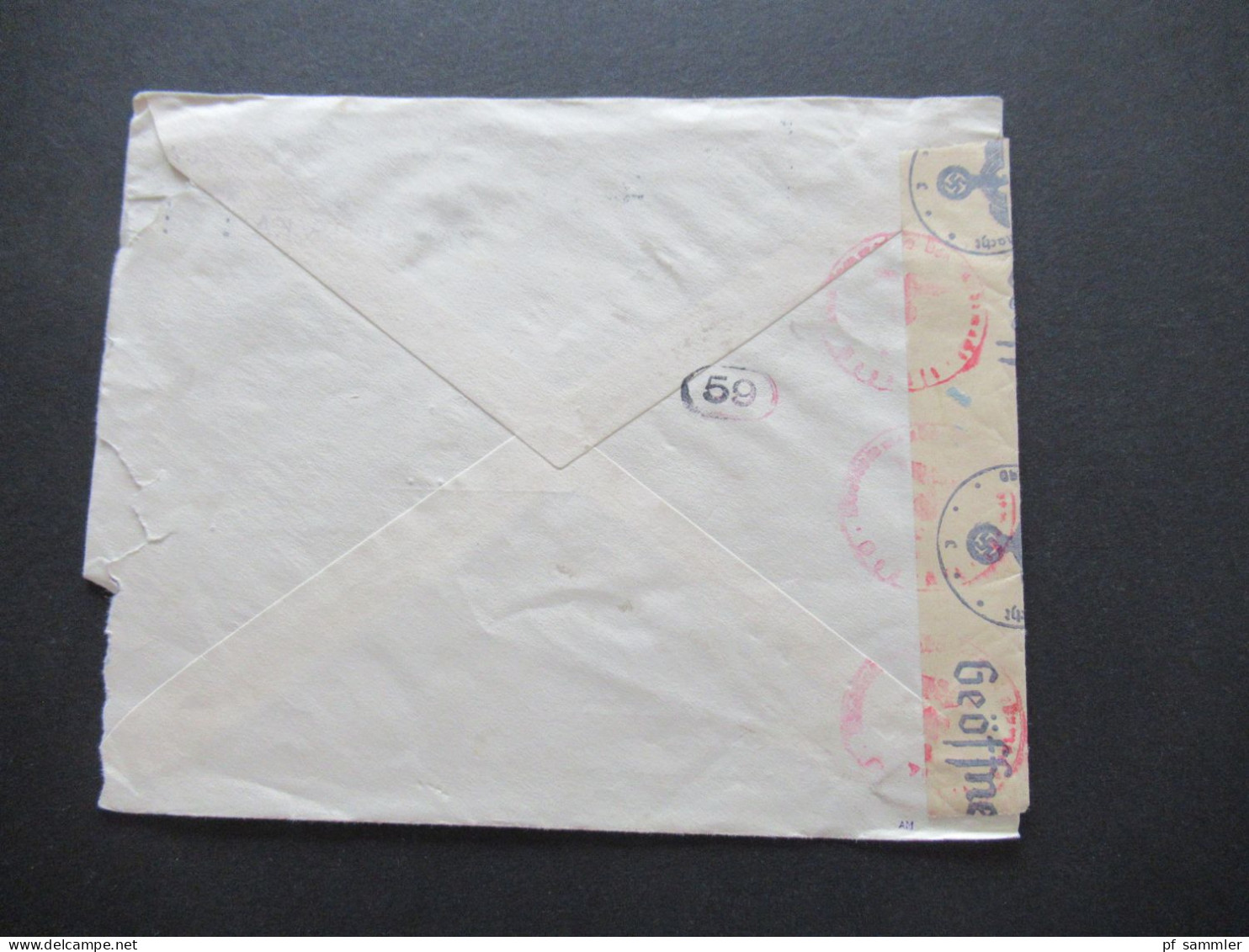 Niederlande 1942 Zensursbeleg Umschlag Kunst Voor Allen H. Leicher Amsterdam - Menden / OKW Zensurstreifen Geöffnet - Storia Postale
