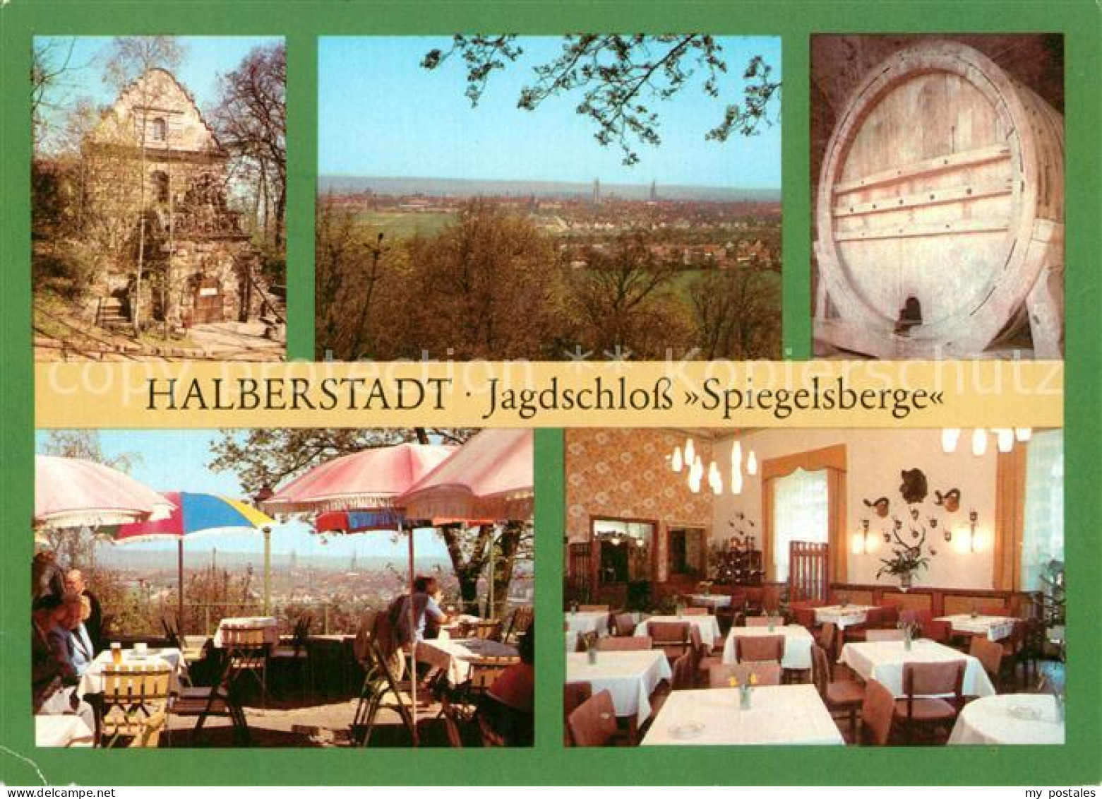 73570144 Halberstadt Jagdschloss Spiegelsberge Restaurant Fass Blick Auf Die Sta - Halberstadt