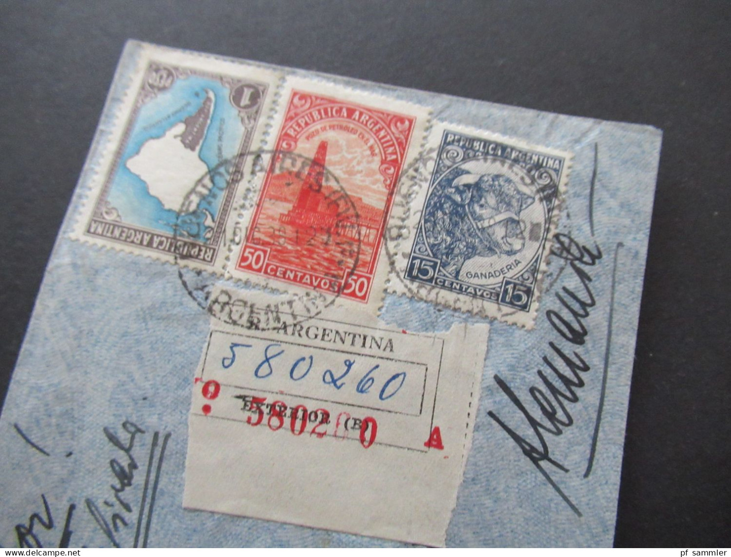 Argentinien 1938 Luftpost / Air Mail Via Condor / Buenos Aires - Lahr Schwarzwald / Certificado Registered Letter - Briefe U. Dokumente