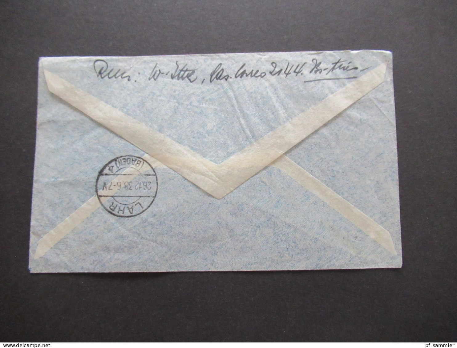 Argentinien 1938 Luftpost / Air Mail Via Condor / Buenos Aires - Lahr Schwarzwald / Certificado Registered Letter - Covers & Documents