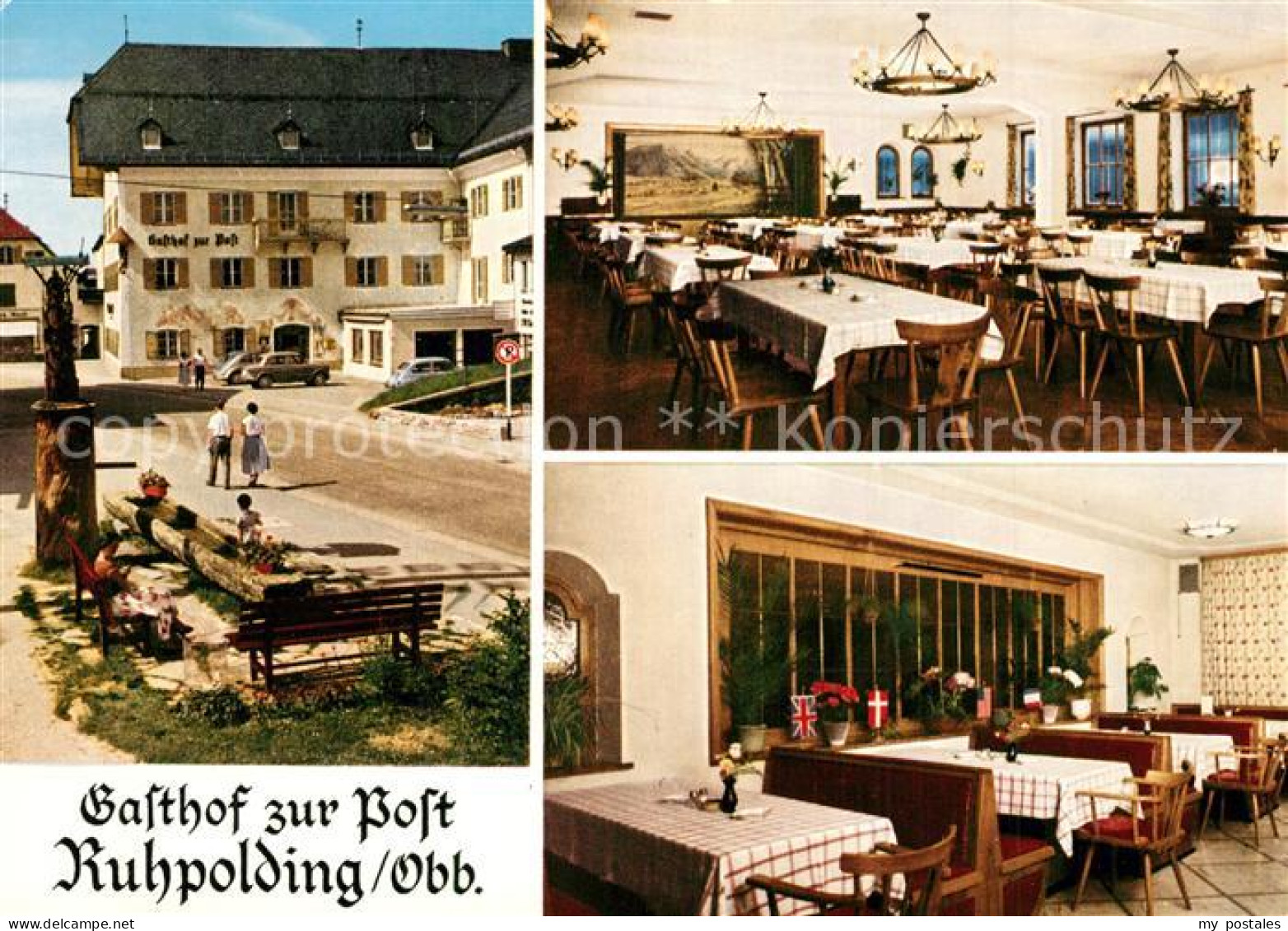 73569825 Ruhpolding Gasthof Zur Post Speisessal Brunnen Ruhpolding - Ruhpolding