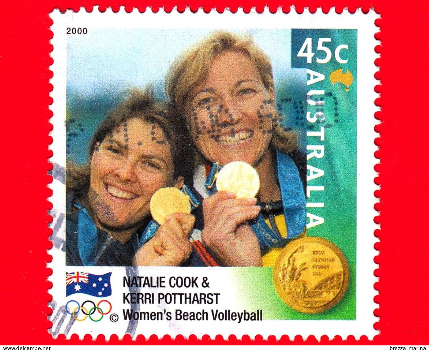 AUSTRALIA  - Usato - 2000 - Giochi Olimpici - Medaglia - Beach Volleyball - Natalie Cook, Kerri Pottharst - 45 - Usados