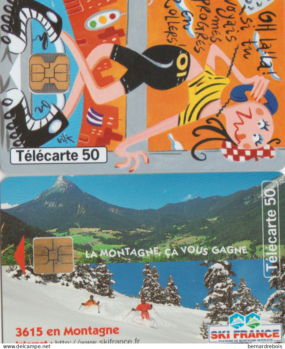 TC27 - 2 CARTES A PUCE, Pour 1 € - Non Classificati