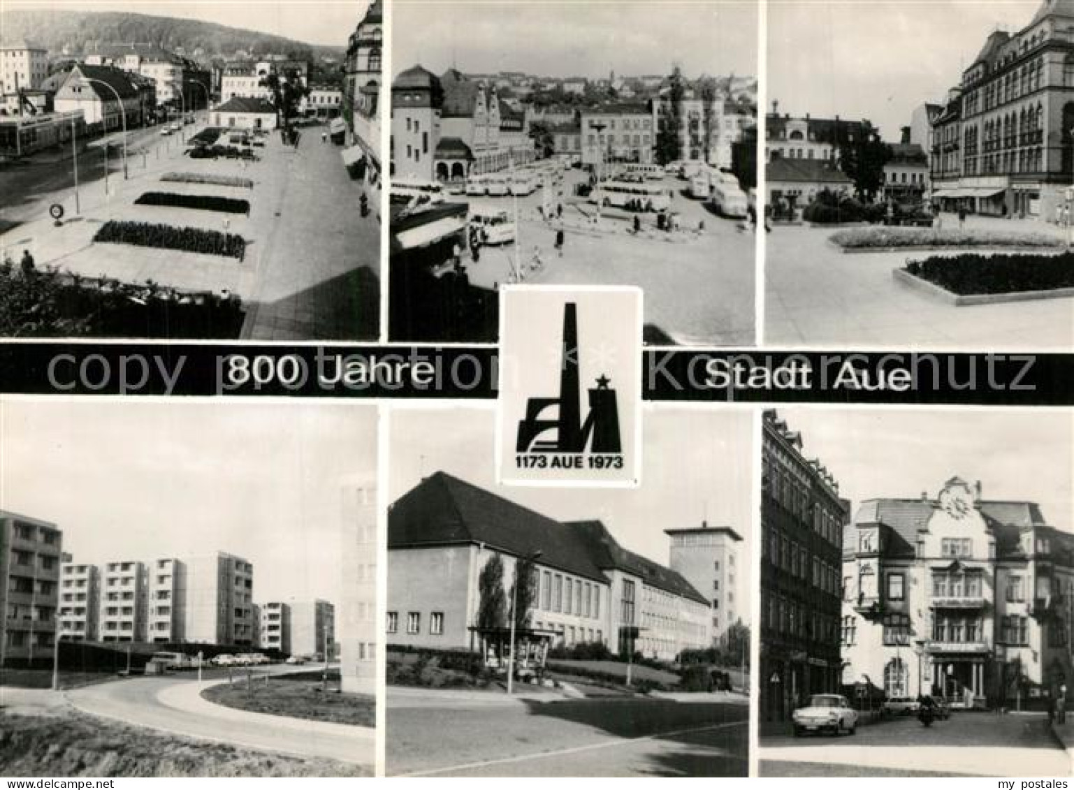 73567164 Aue Sachsen 800 Jahre Jubilaeum Karl Marx Platz Neubaugebiet Bruenlasbe - Aue