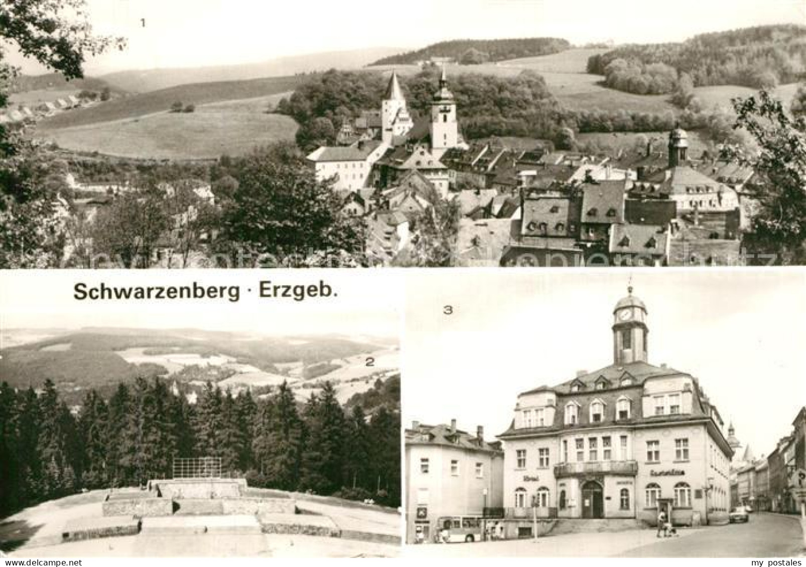 73567084 Schwarzenberg Erzgebirge Panorama Mit Schloss Wilhelm Pieck Feierstaett - Schwarzenberg (Erzgeb.)