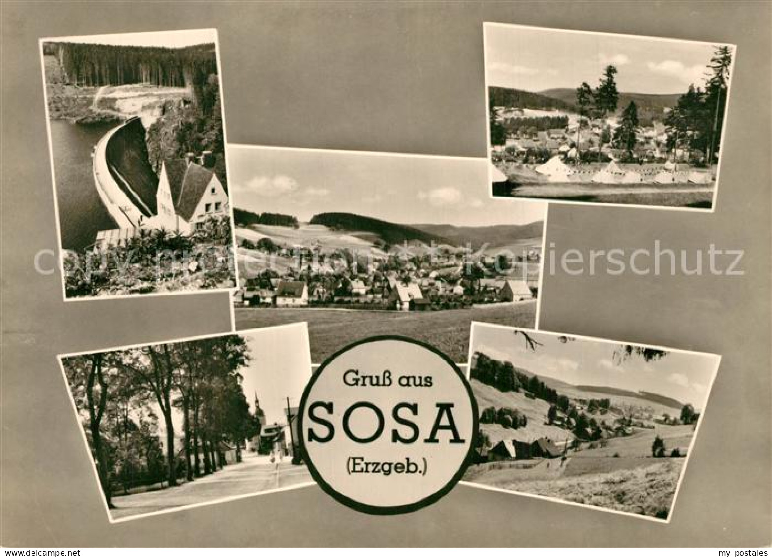 73567076 Sosa Erzgebirge Gesamtansicht Landschaftspanorama Talsperre Des Frieden - Sosa