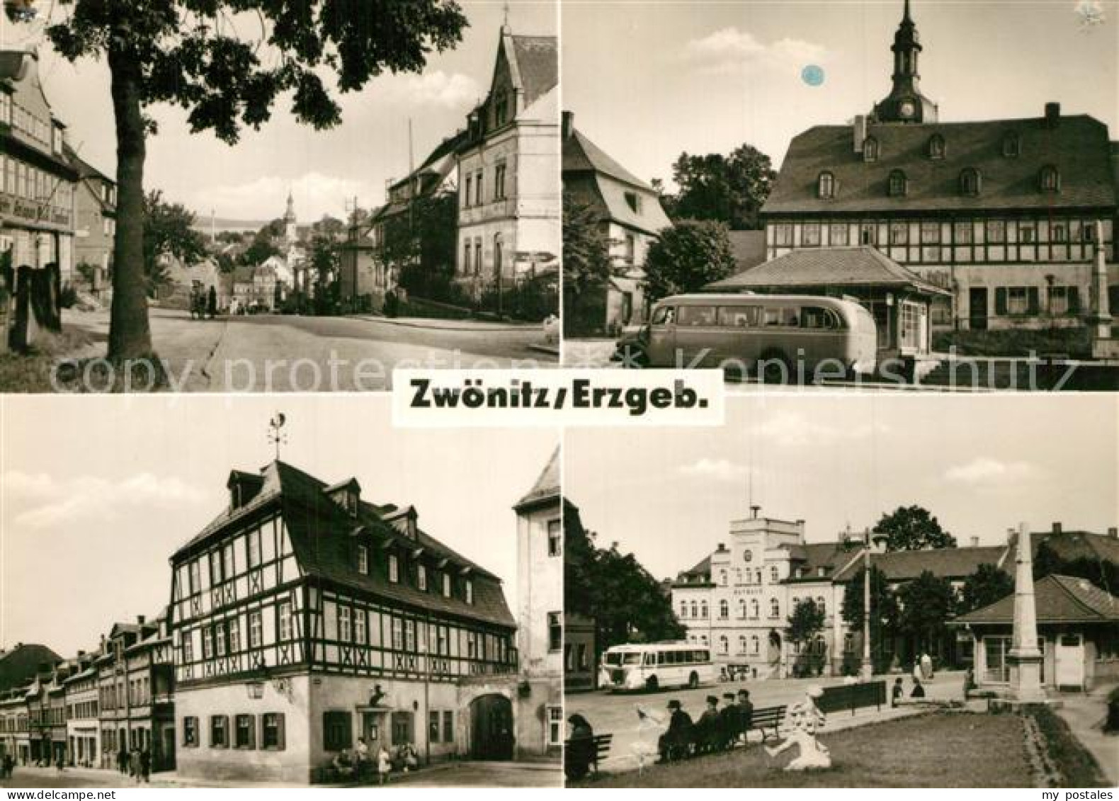 73567063 Zwoenitz Teilansichten Innenstadt Fachwerkhaus Rathaus Denkmal Zwoenitz - Zwönitz