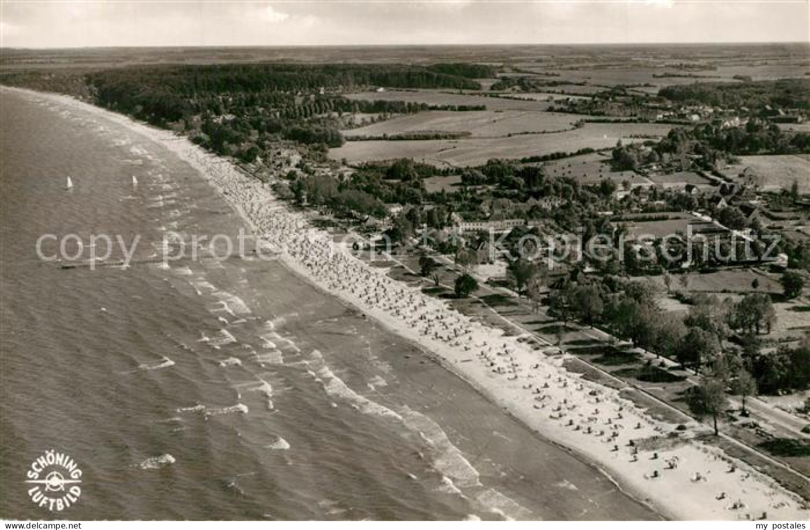 73566530 Scharbeutz Ostseebad Fliegeraufnahme Mit Strand Scharbeutz Ostseebad - Scharbeutz