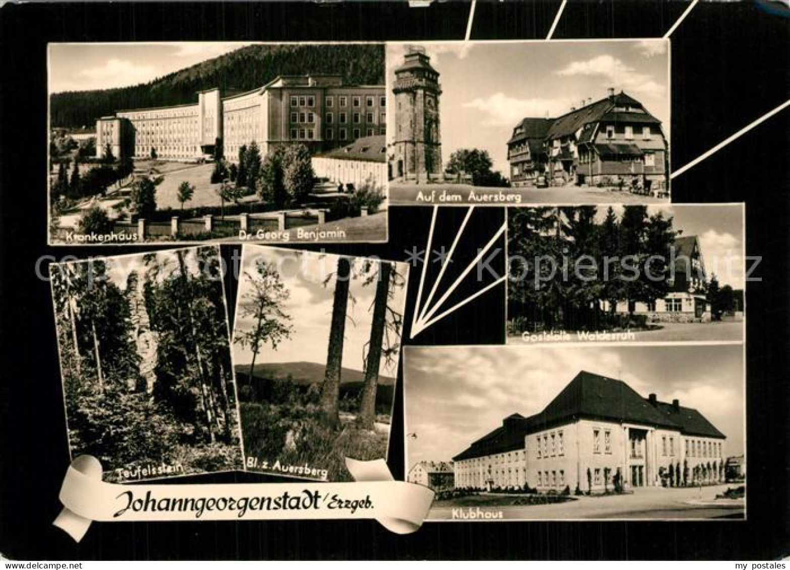 73566407 Johanngeorgenstadt Krankenhaus Auersberg Turm Teufelstein Klubhaus Joha - Johanngeorgenstadt