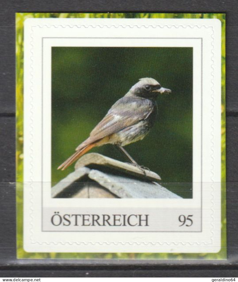 Österreich Personalisierte BM Tiere Im Garten Vögel Hausrotschwanz ** Postfrisch Selbstklebend - Timbres Personnalisés