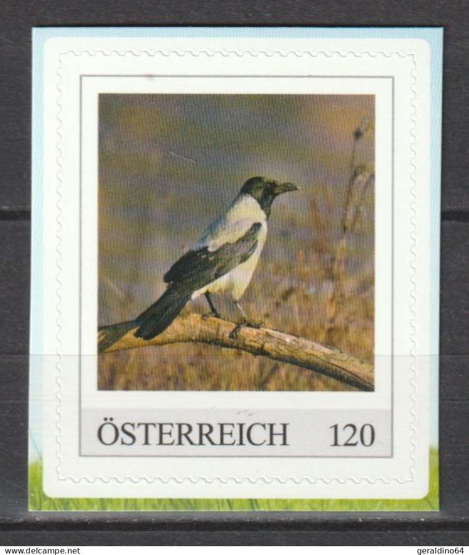 Österreich Personalisierte BM Tiere Im Garten Vögel Nebelkrähe ** Postfrisch Selbstklebend - Personalisierte Briefmarken