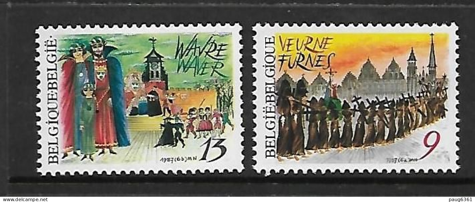 BELGIQUE 1987 FOLKLORE A WAVRE YVERT  N°2249/2250  NEUF MNH** - Other & Unclassified