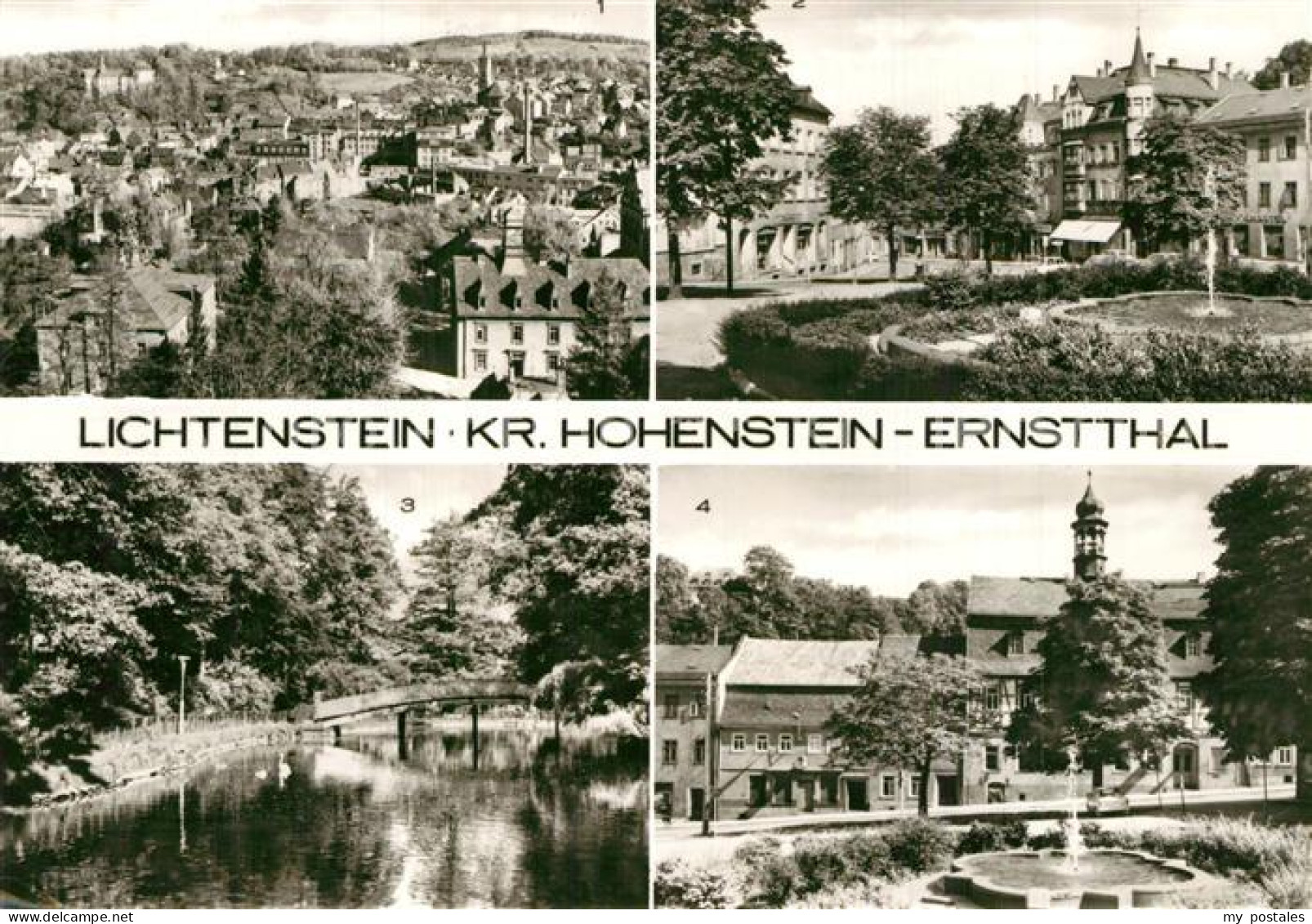 73566373 Lichtenstein Hohenstein-Ernstthal Teilansicht Marktplatz Schwanenteich  - Hohenstein-Ernstthal