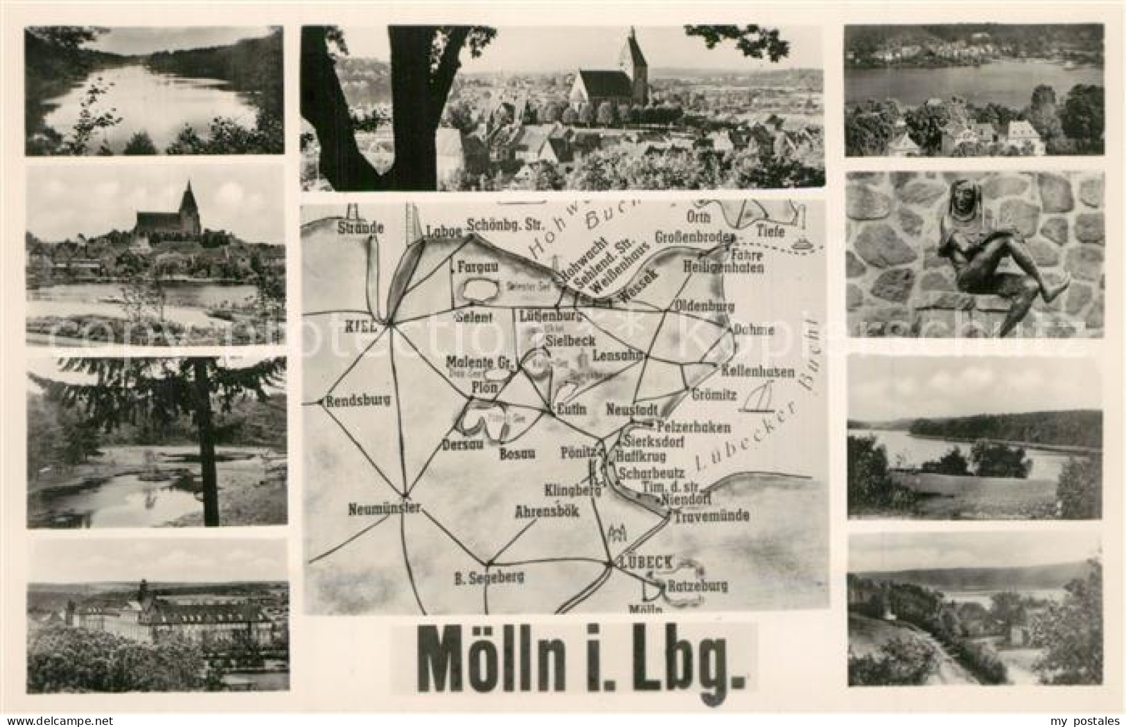 73566220 Moelln Lauenburg Teilansichten Karte Eulenspiegel Brunnen Moelln Lauenb - Mölln