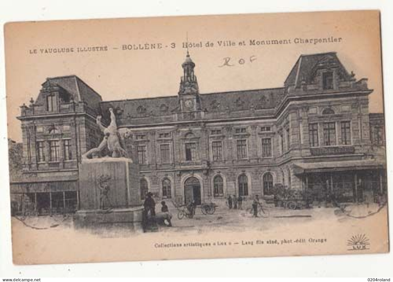 Carte France 84 - Bollène - Hôtel De Ville Et Monument Charpentier : Achat Immédiat - Bollene