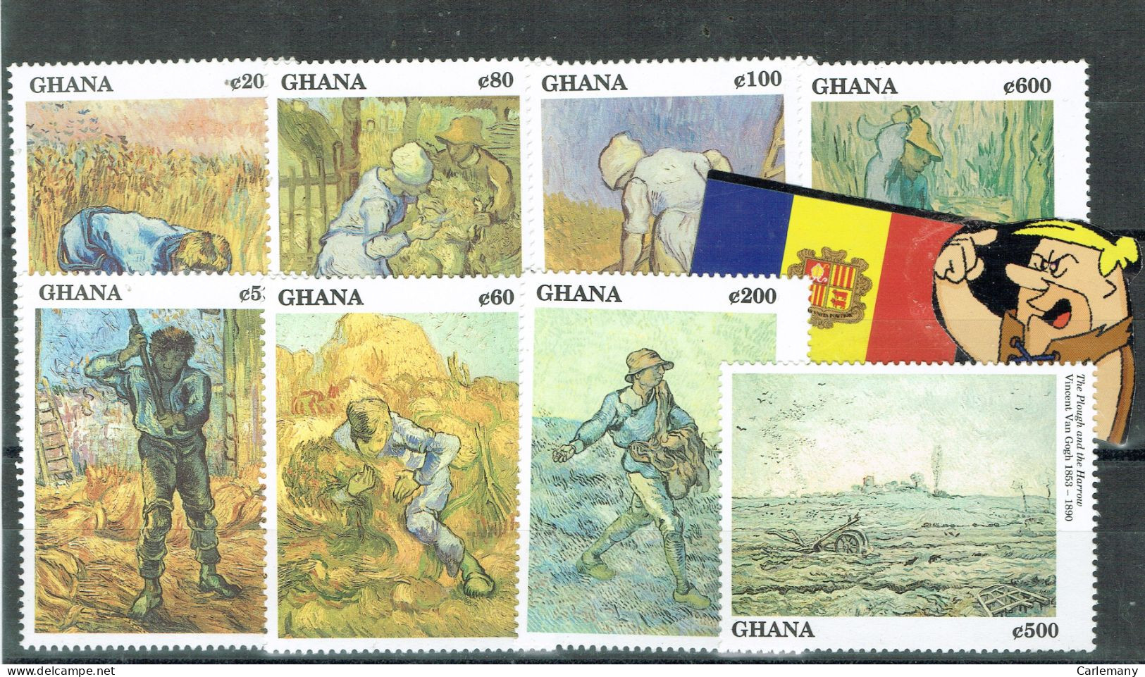FIL GHANA  SET 8V  VAN GOOD  1991 - Ghana (1957-...)