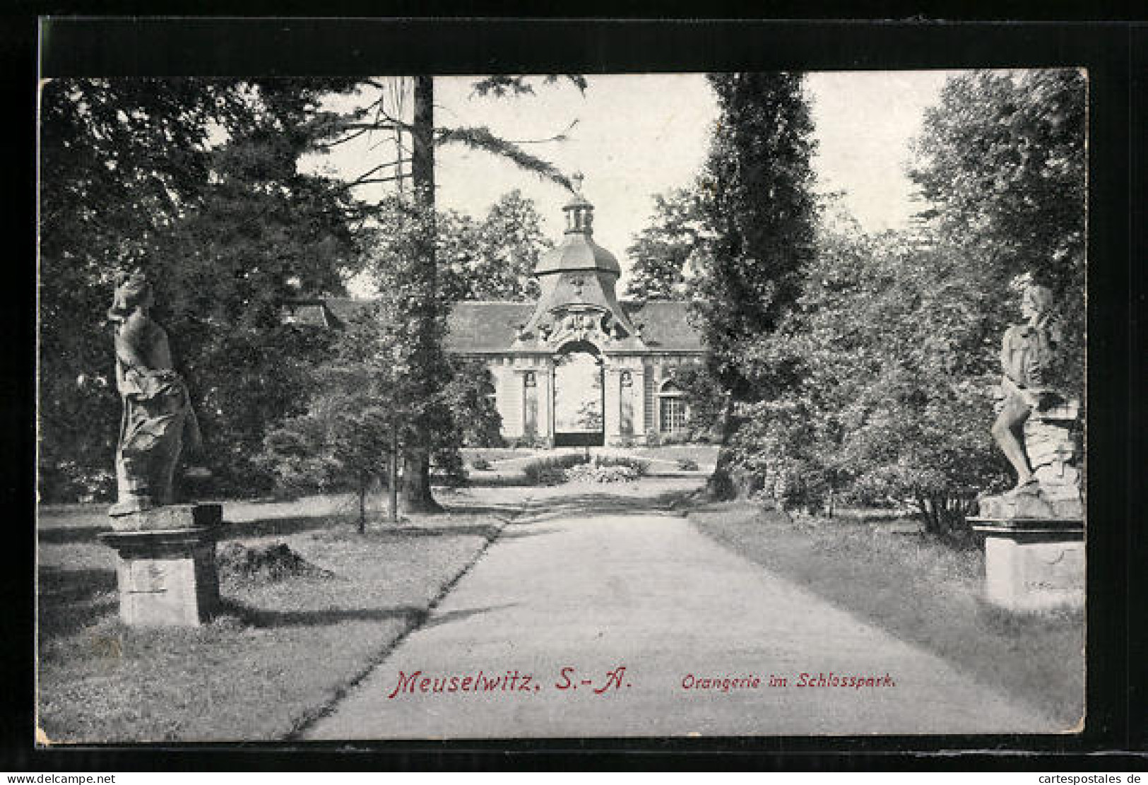 AK Meuselwitz /S.-A., Orangerie Im Schlosspark  - Meuselwitz