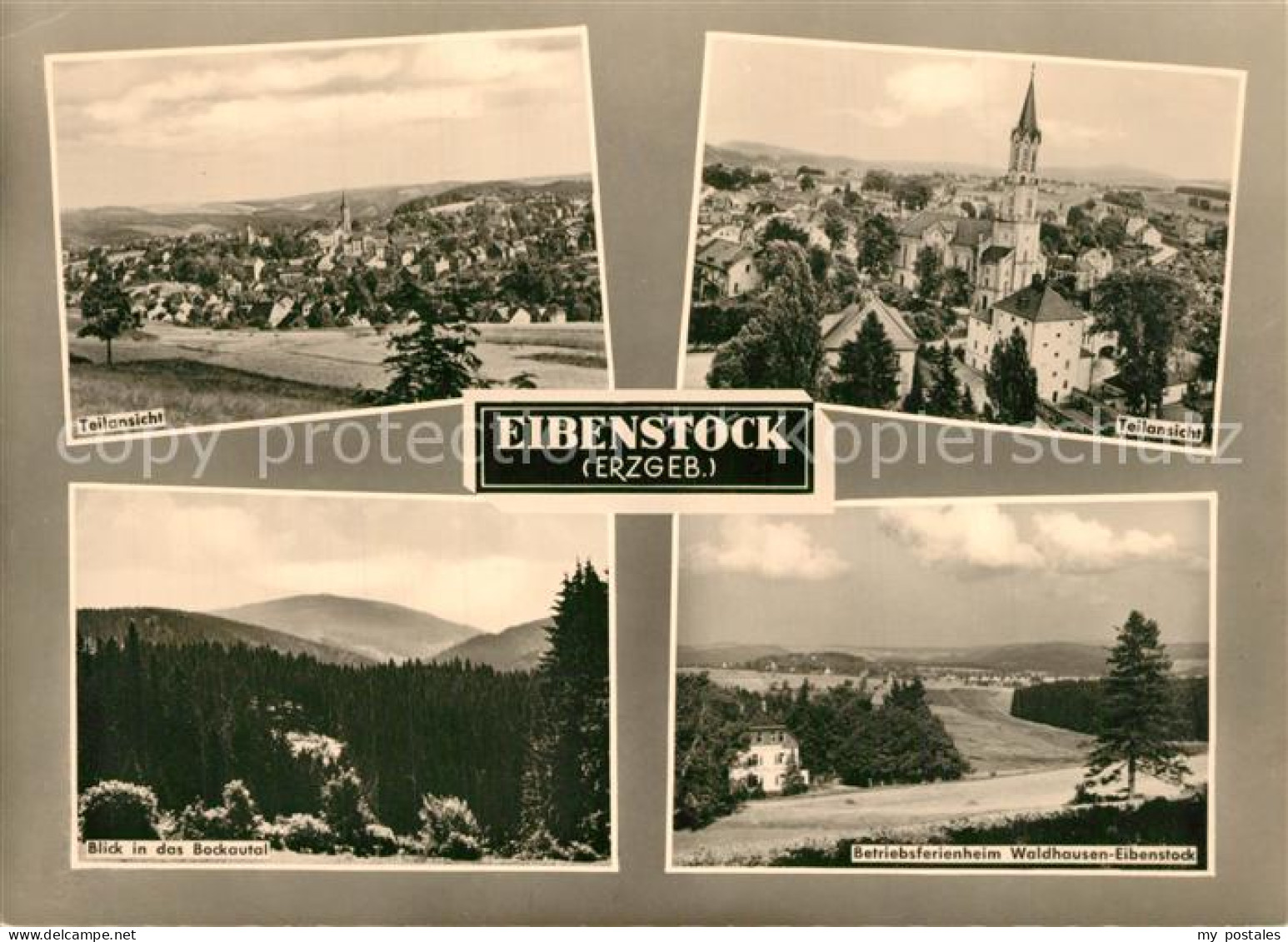 73565496 Eibenstock Panorama Stadtbild Mit Kirche Betriebsferienheim Waldhausen  - Eibenstock