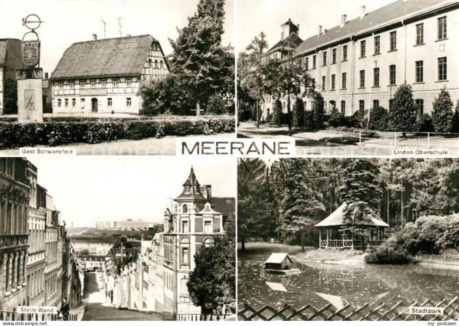 73565492 Meerane Gasthof Schwanefeld Oberschule Stadtpark Steile Wand Bergstrass - Meerane