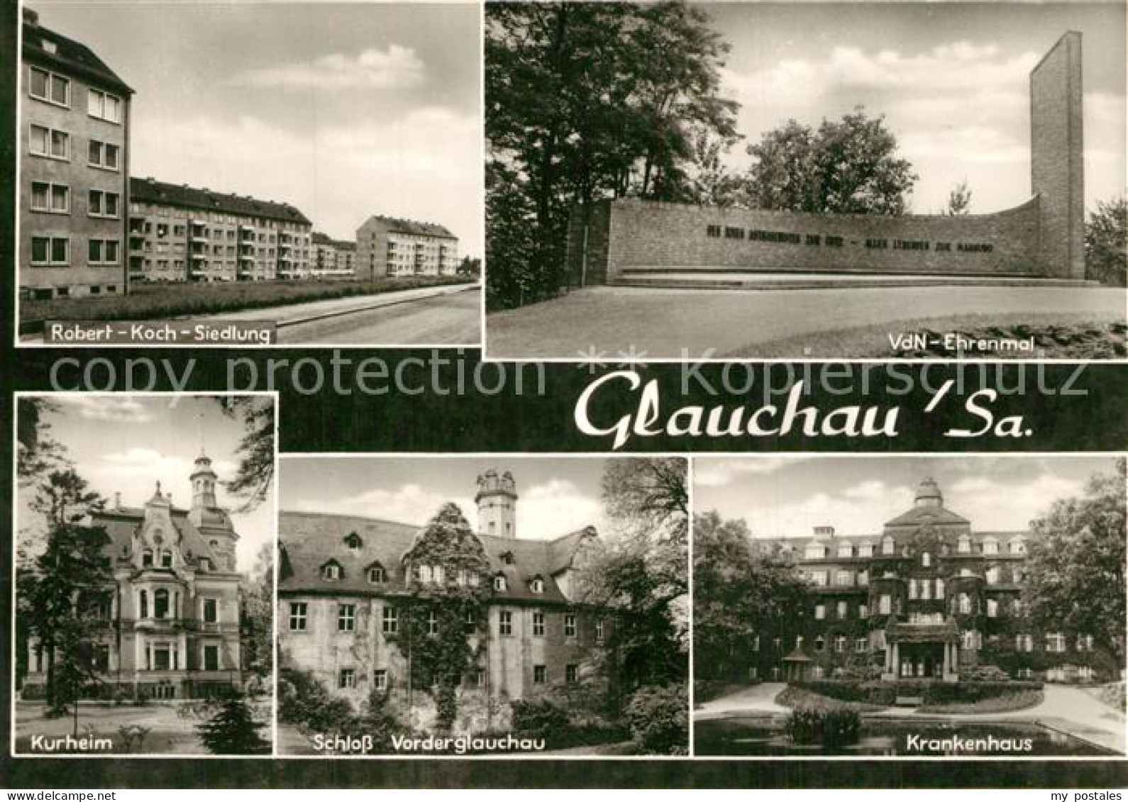 73565474 Glauchau Robert Koch Siedlung VdN-Ehrenmal Kurheim Schloss Krankenhaus  - Glauchau