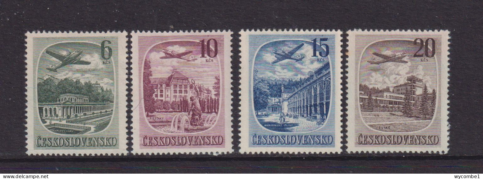 CZECHOSLOVAKIA  - 1951  Air Set  No Gum Mint - Unused Stamps