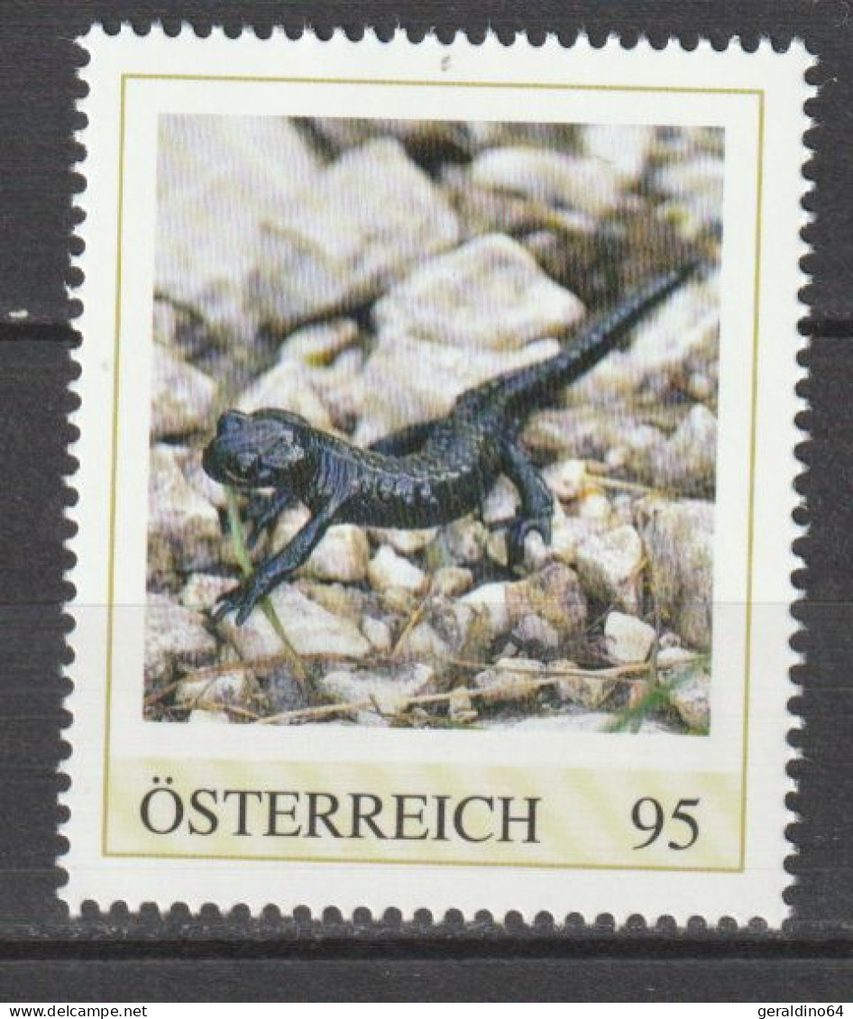 Österreich Personalisierte BM Heimische Tierwelt Alpensalamander ** Postfrisch - Persoonlijke Postzegels