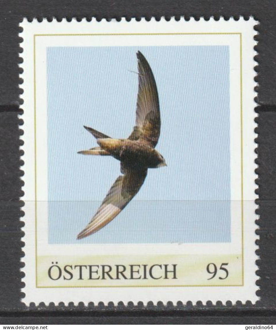 Österreich Personalisierte BM Heimische Tierwelt Vogel Mauersegler ** Postfrisch - Persoonlijke Postzegels