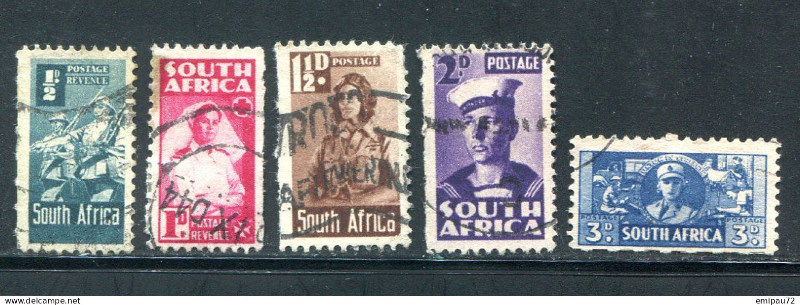 AFRIQUE DU SUD- Y&T N°134 à 138- Oblitérés - Used Stamps