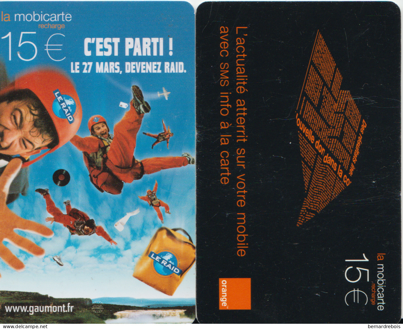 TC27 - 2 MOBICARTES Pour 2 € - Cellphone Cards (refills)