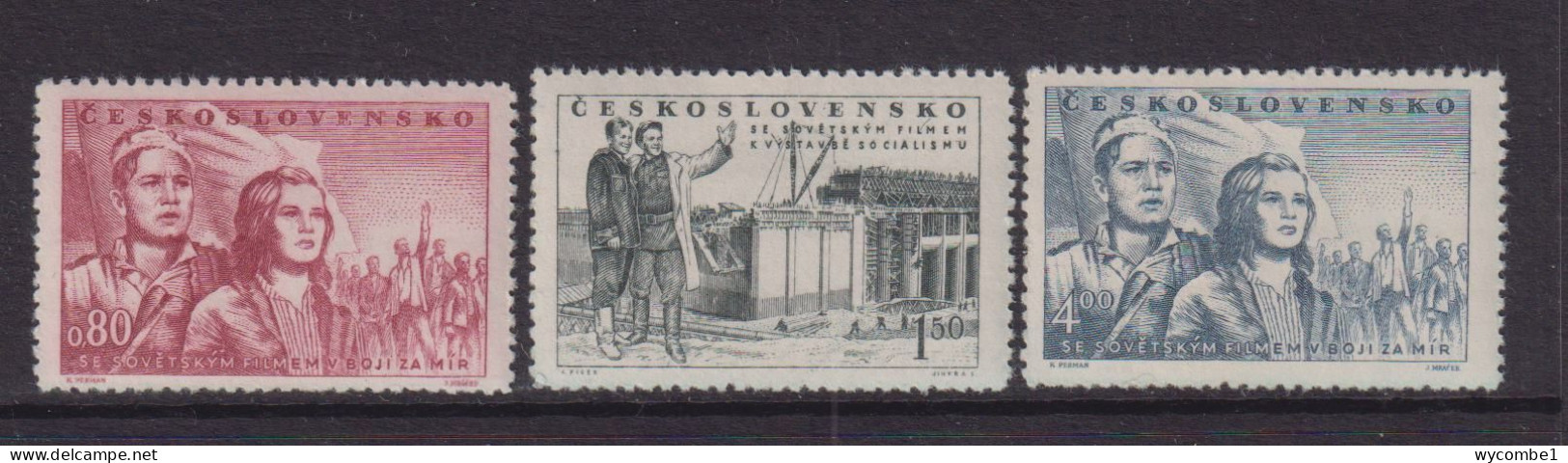 CZECHOSLOVAKIA  - 1951  Film Festival Set   Never Hinged Mint - Unused Stamps