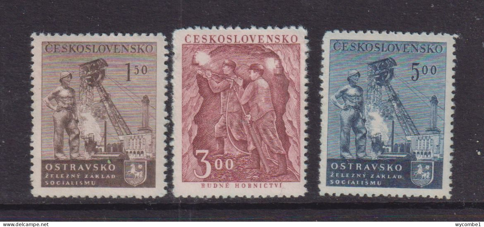 CZECHOSLOVAKIA  - 1951  Miners Day Set   Never Hinged Mint - Unused Stamps