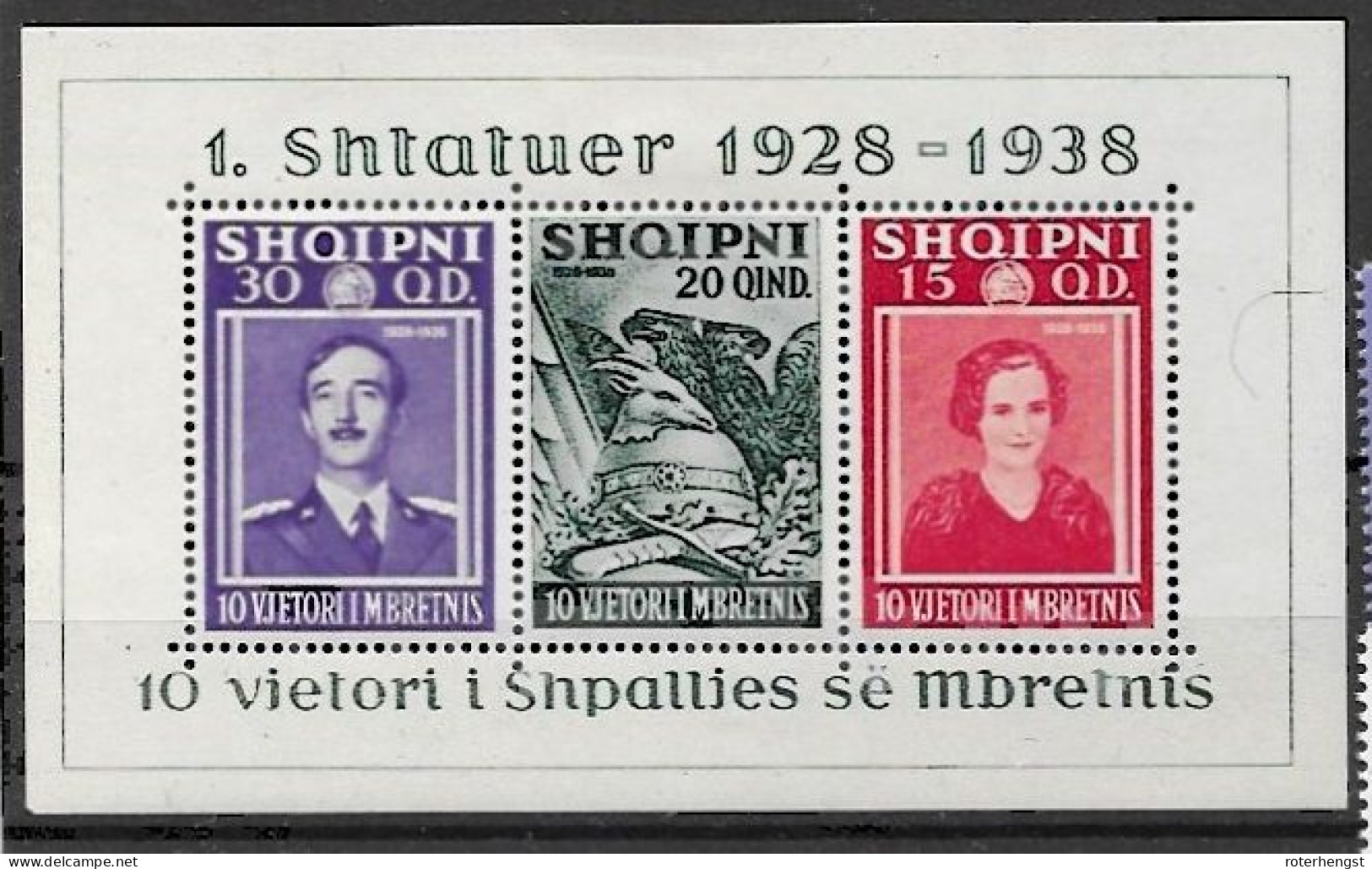 Albania Mint Hinge Trace On Border * 1938 Stamps 36 Euros Are Mnh ** - Albania