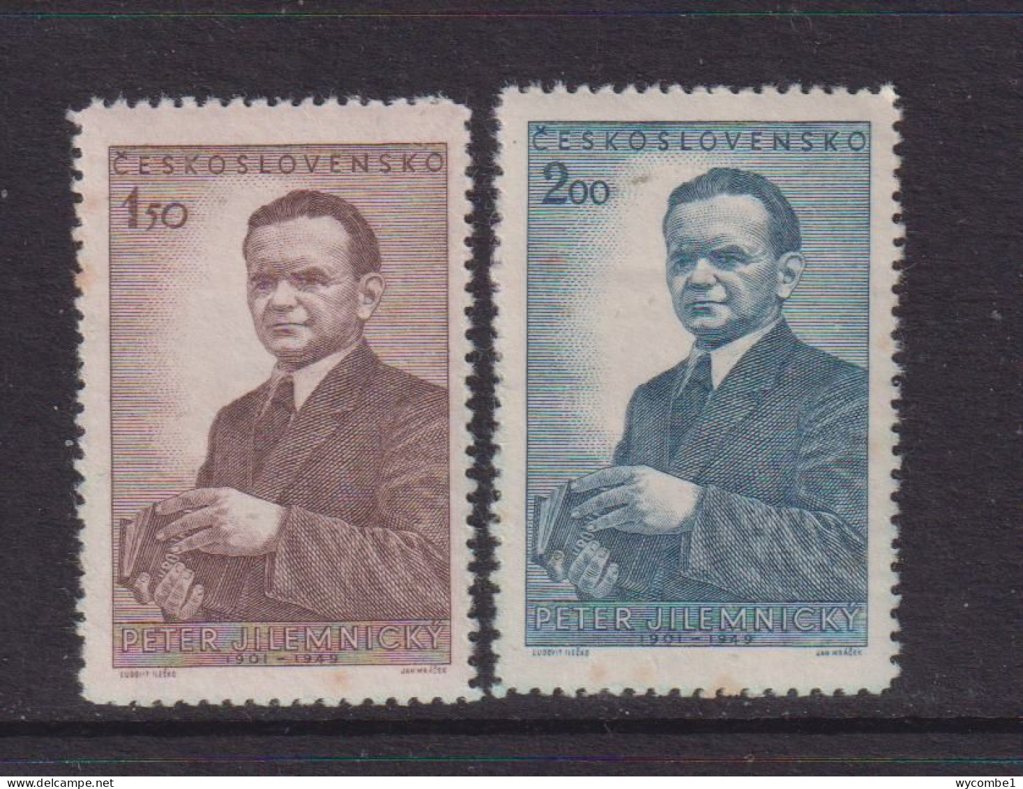 CZECHOSLOVAKIA  - 1951  Jilemnicky Set   Never Hinged Mint (fox Spots) - Unused Stamps