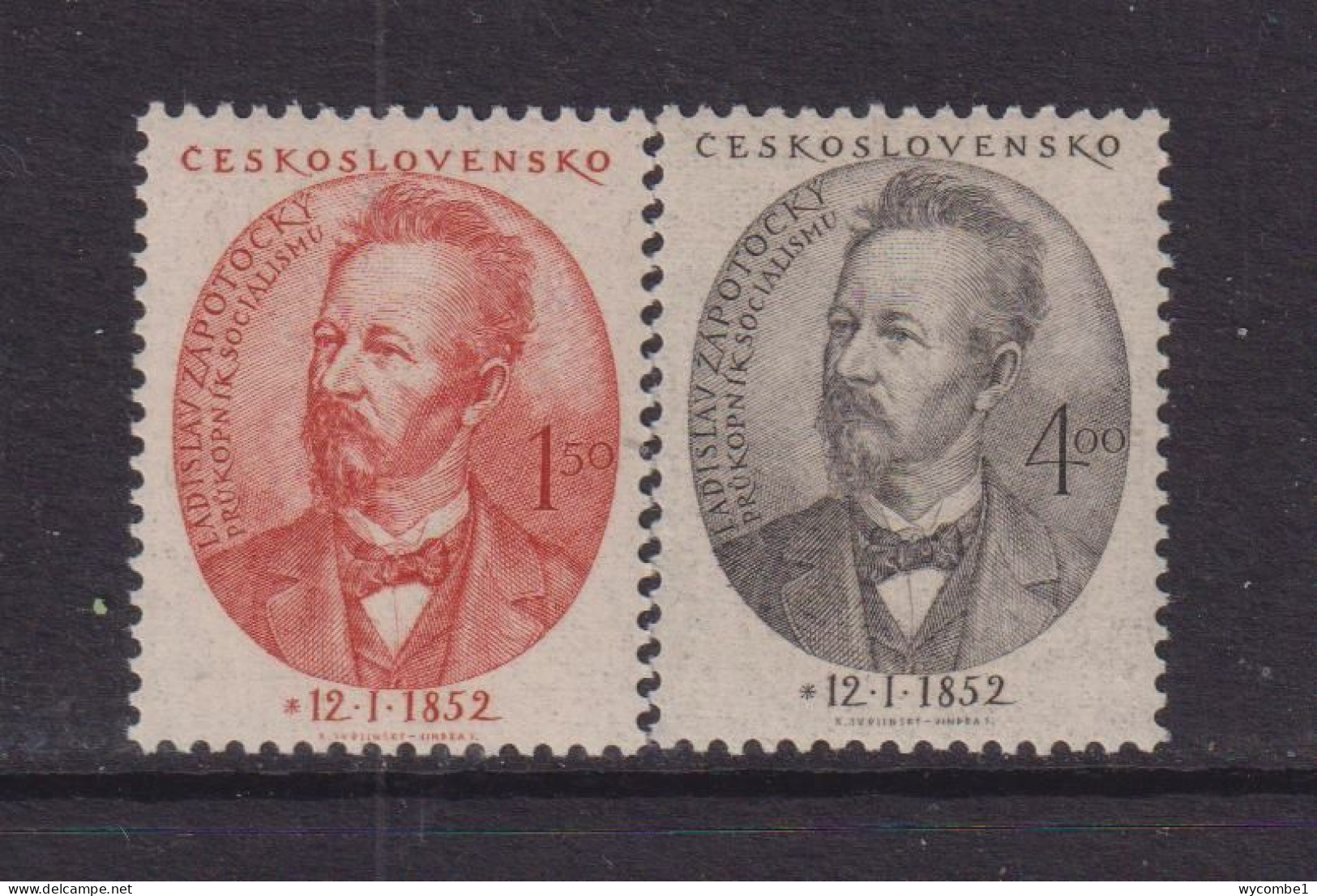 CZECHOSLOVAKIA  - 1952  Zapotocky Set   Never Hinged Mint - Unused Stamps