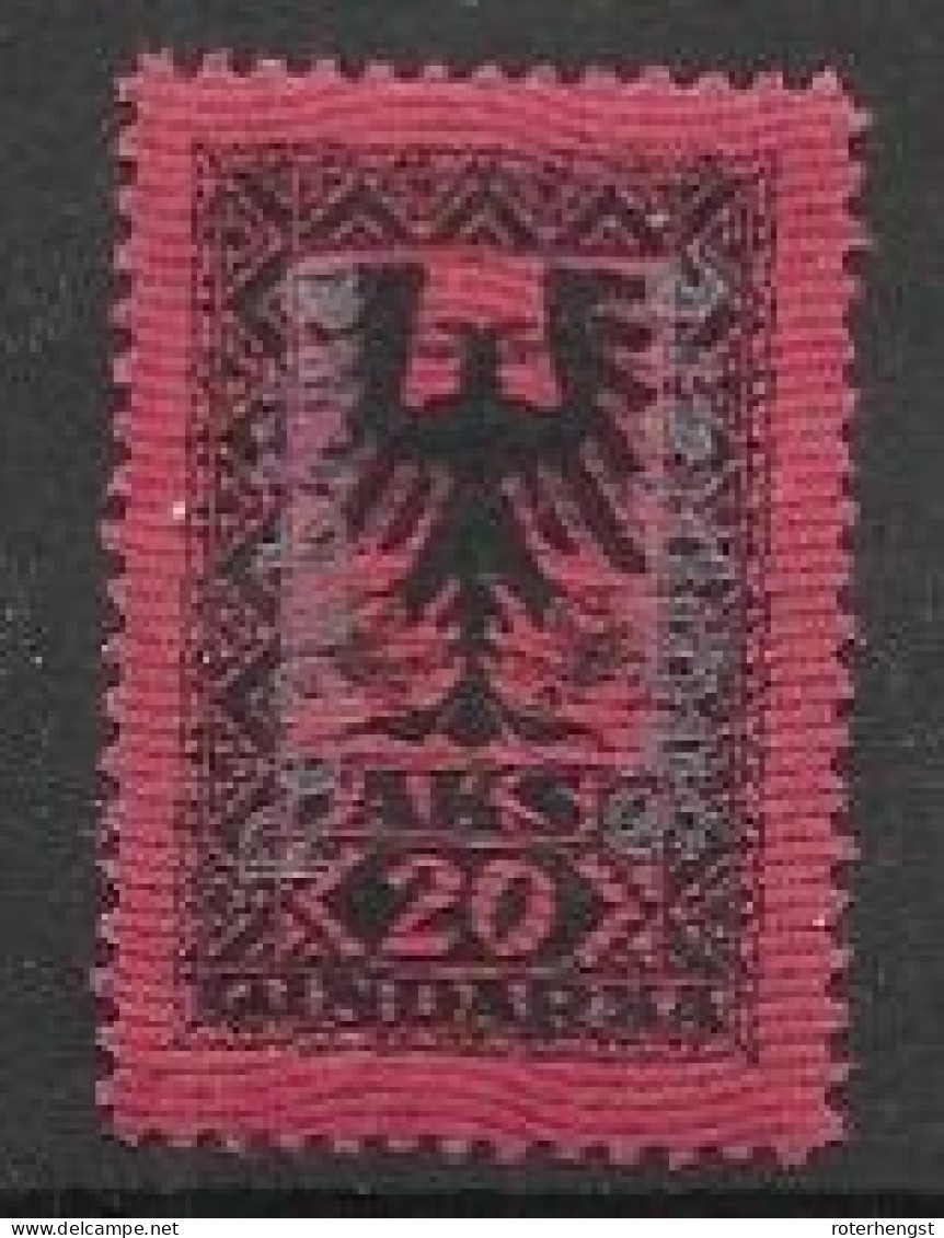 Albania Mh * Dues Stamp With Silver Overprint 5 Euros 1925 - Albania