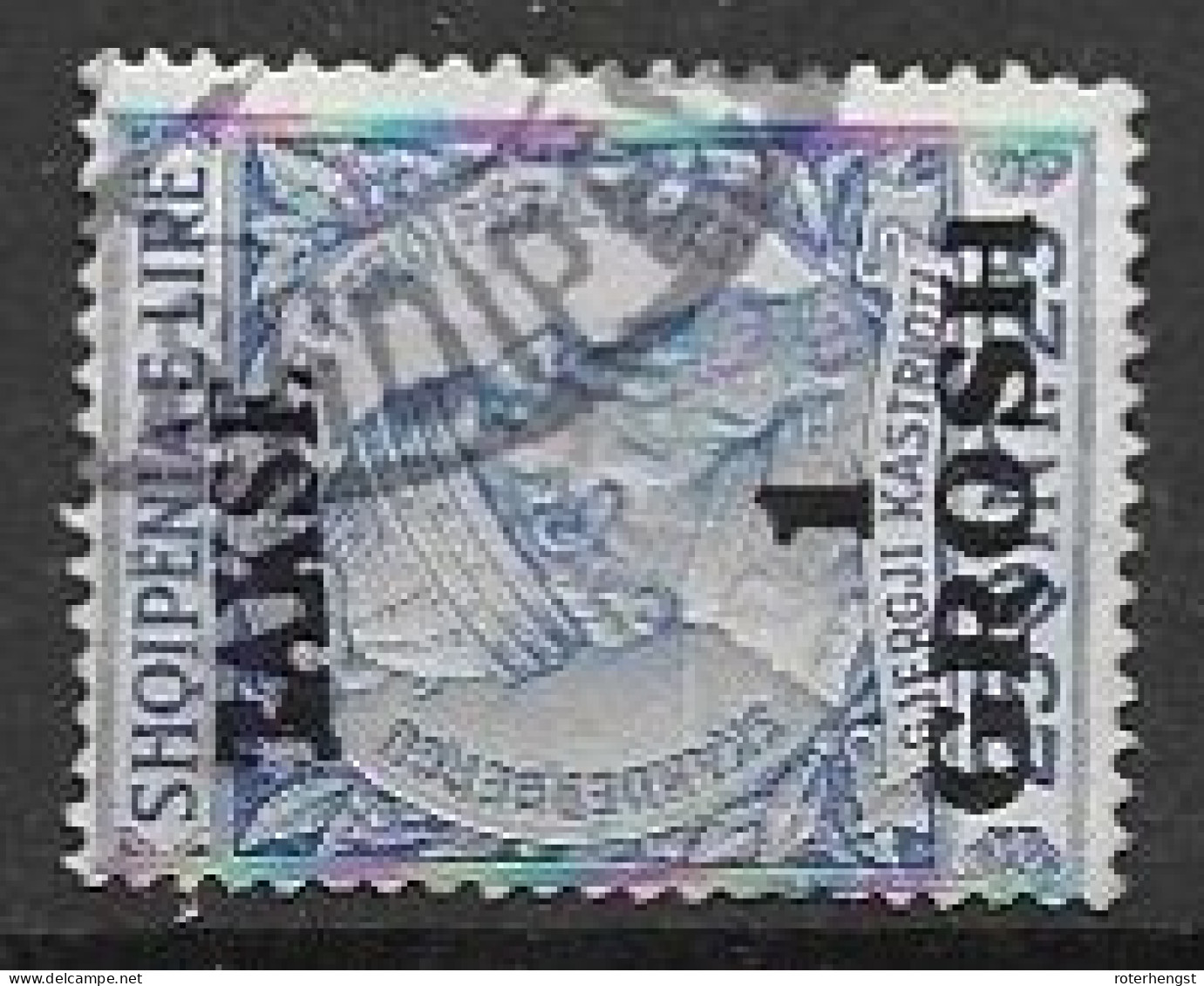 Albania Used Due Stamp 5 Euros 1914 - Albania