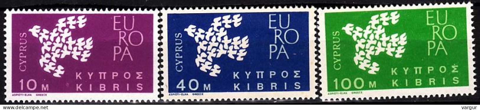 CYPRUS 1961 EUROPA. Complete Set, MNH. Issued In 1962 - 1961