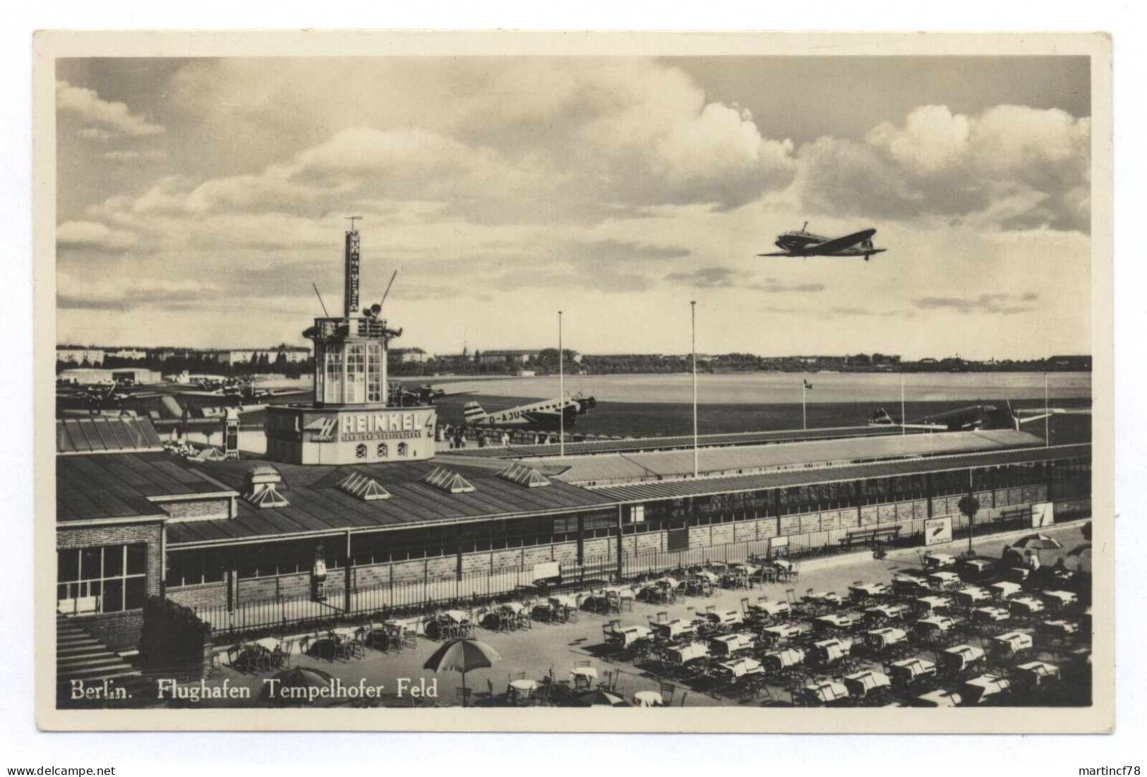 1000 Berlin Flughafen Tempelhofer Feld Heinkel Flugzeug - Tempelhof