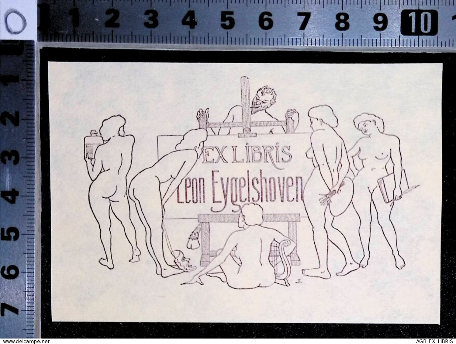 EX LIBRIS LEON EYGELSHOVEN  Per IPSE FECIT L4-B01 EXLIBRIS #3 NUDO EROTICO - Ex-libris