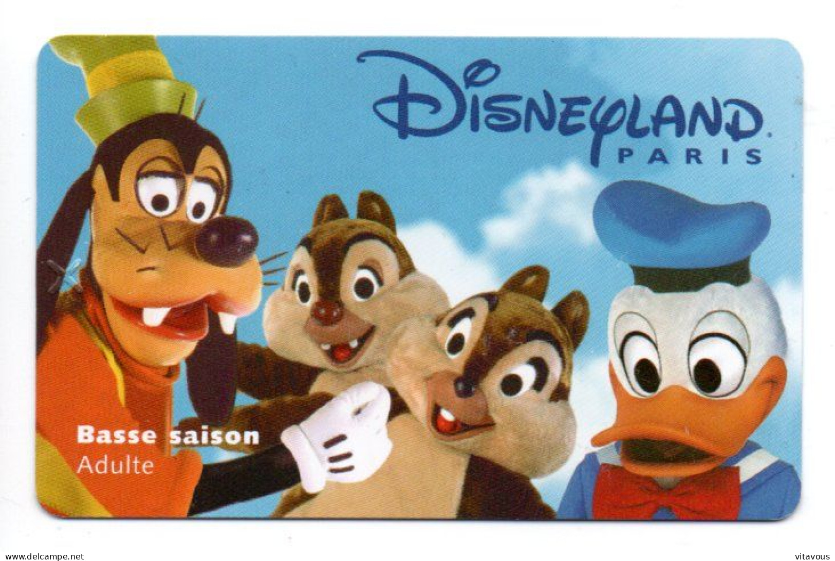 Passeport Haute Saison Disney Disneyland  PARIS France Card  (K 43) - Pasaportes Disney