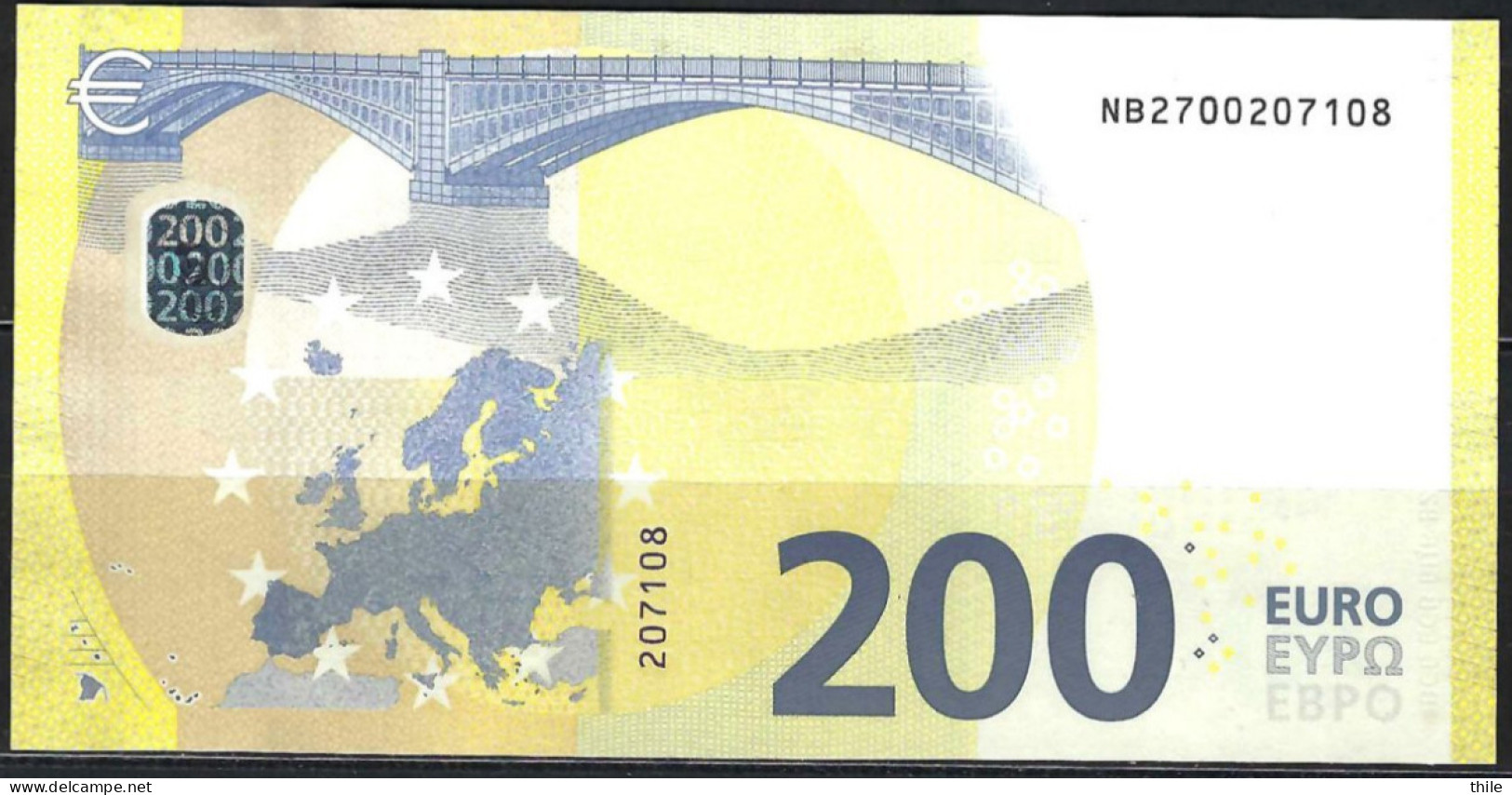 AUTRICHE - AUSTRIA - 200 € - NB - N004 G2 - UNC - Lagarde - 200 Euro