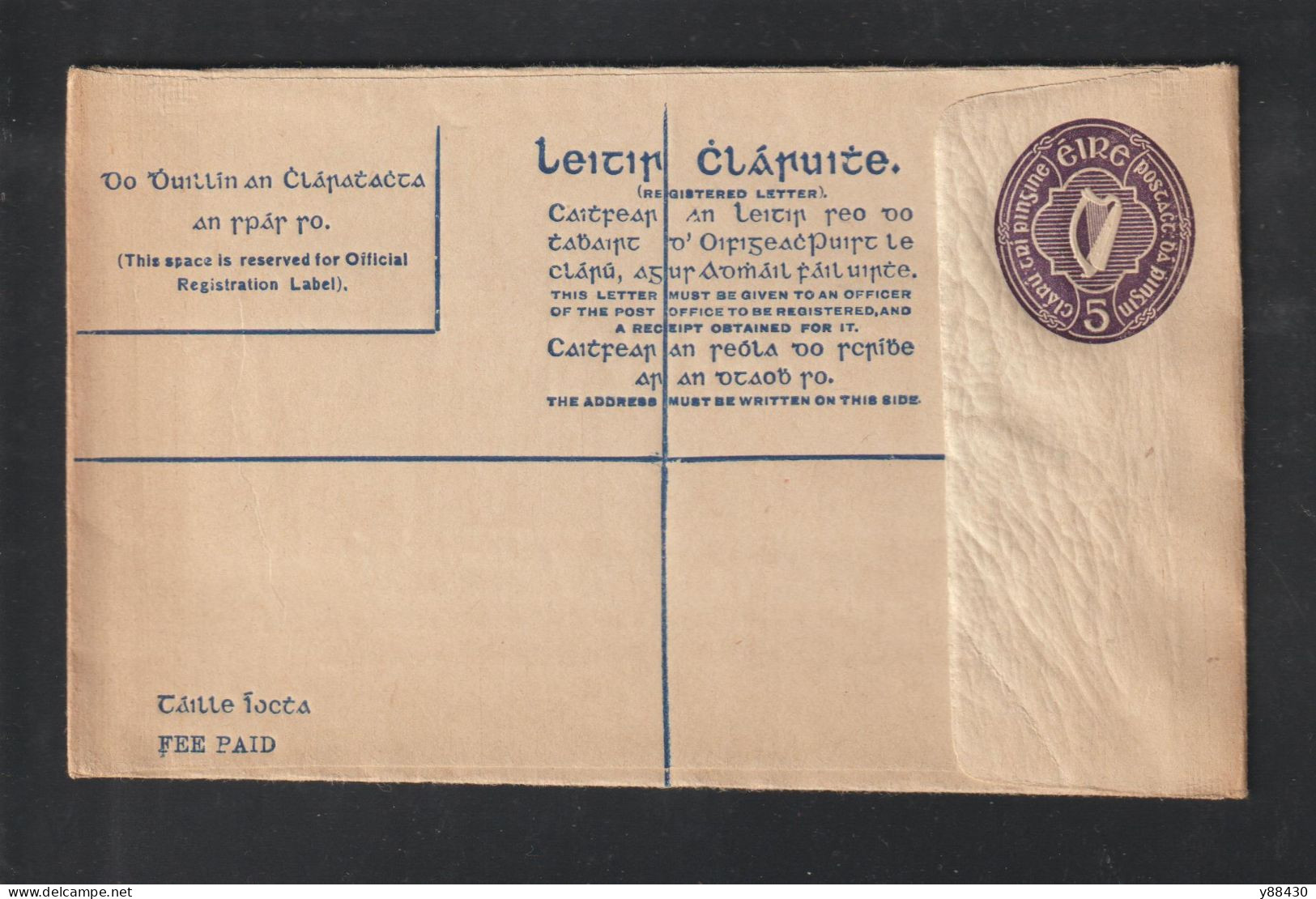 IRLANDE - EIRE - 1930/40 -  Entier Postal Neuf - Enveloppe Cartonnée  - 3 Scan - Enteros Postales