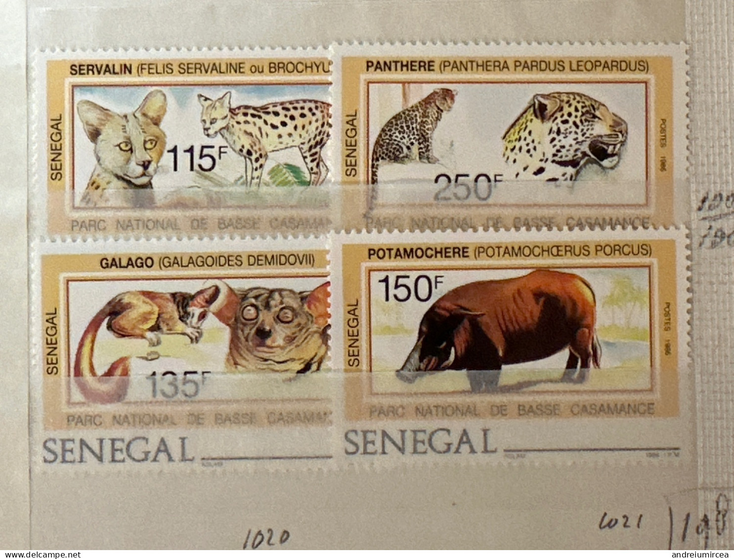 1986 MNH Parc National De Basse Casamance Animals - Senegal (1960-...)