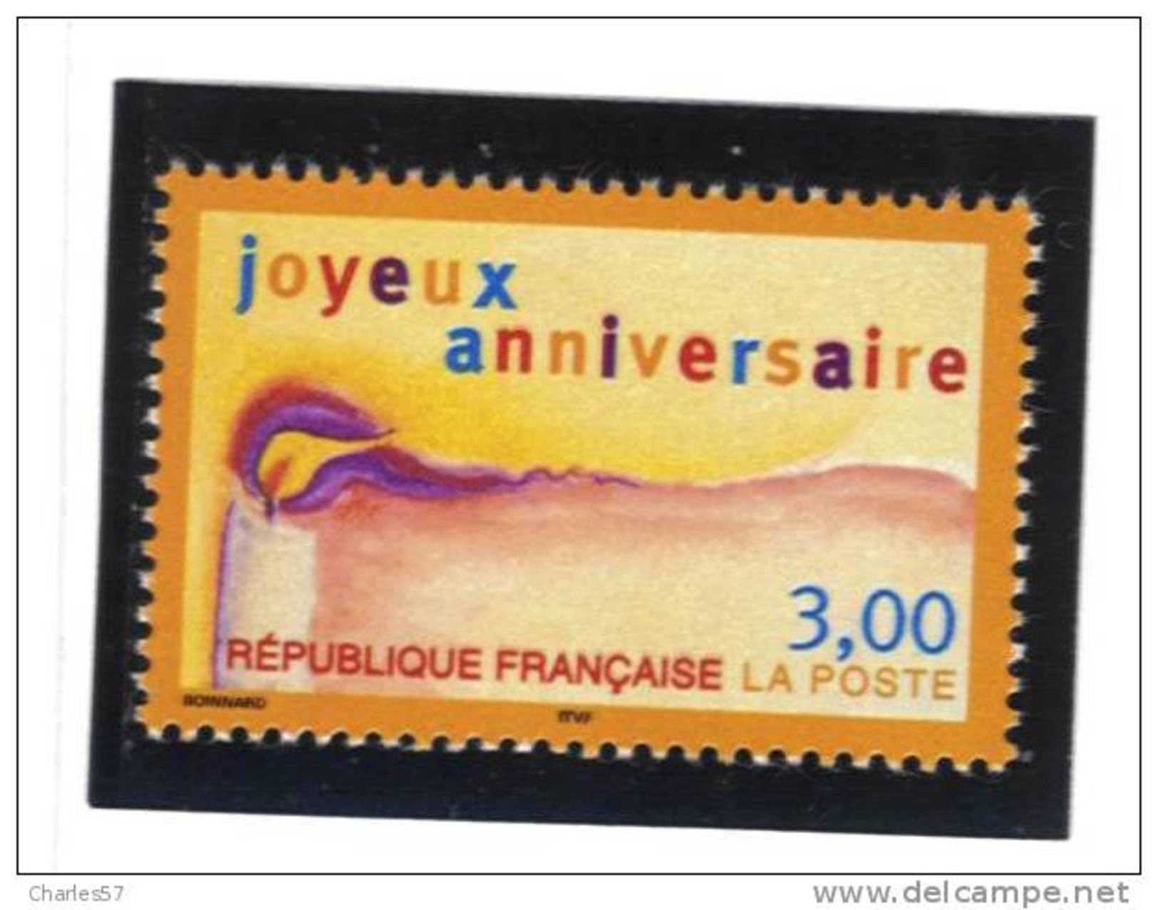 France 3141   Neuf ** ( "Joyeux Anniversaire") Cote 1,40 - Ungebraucht