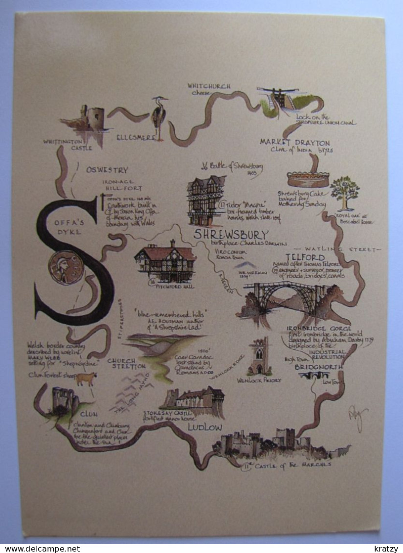 ROYAUME-UNI - ANGLETERRE - SHROPSHIRE - Map - Shropshire