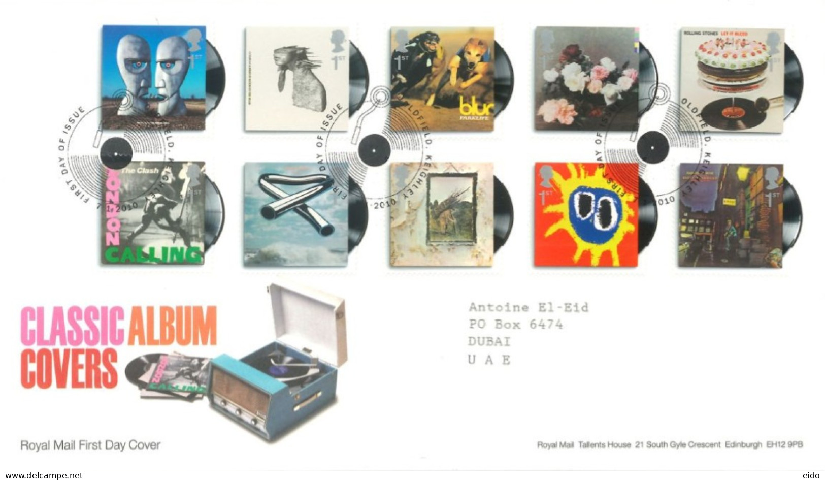 GREAT BRITAIN, 2010, FDC OF STAMPS OF CLASSIC ALBUM COVERS. - Lettres & Documents