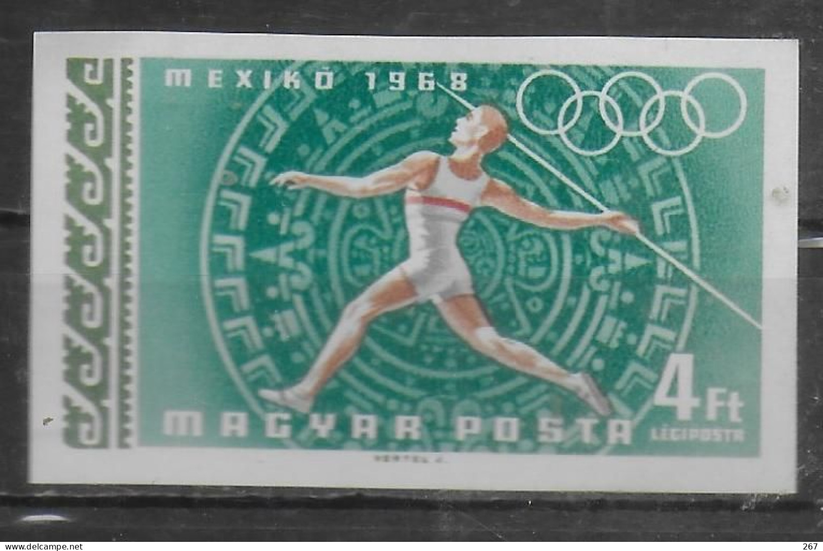 HONGRIE  PA 308   * *  NON DENTELE   JO 1968   Javelot - Leichtathletik