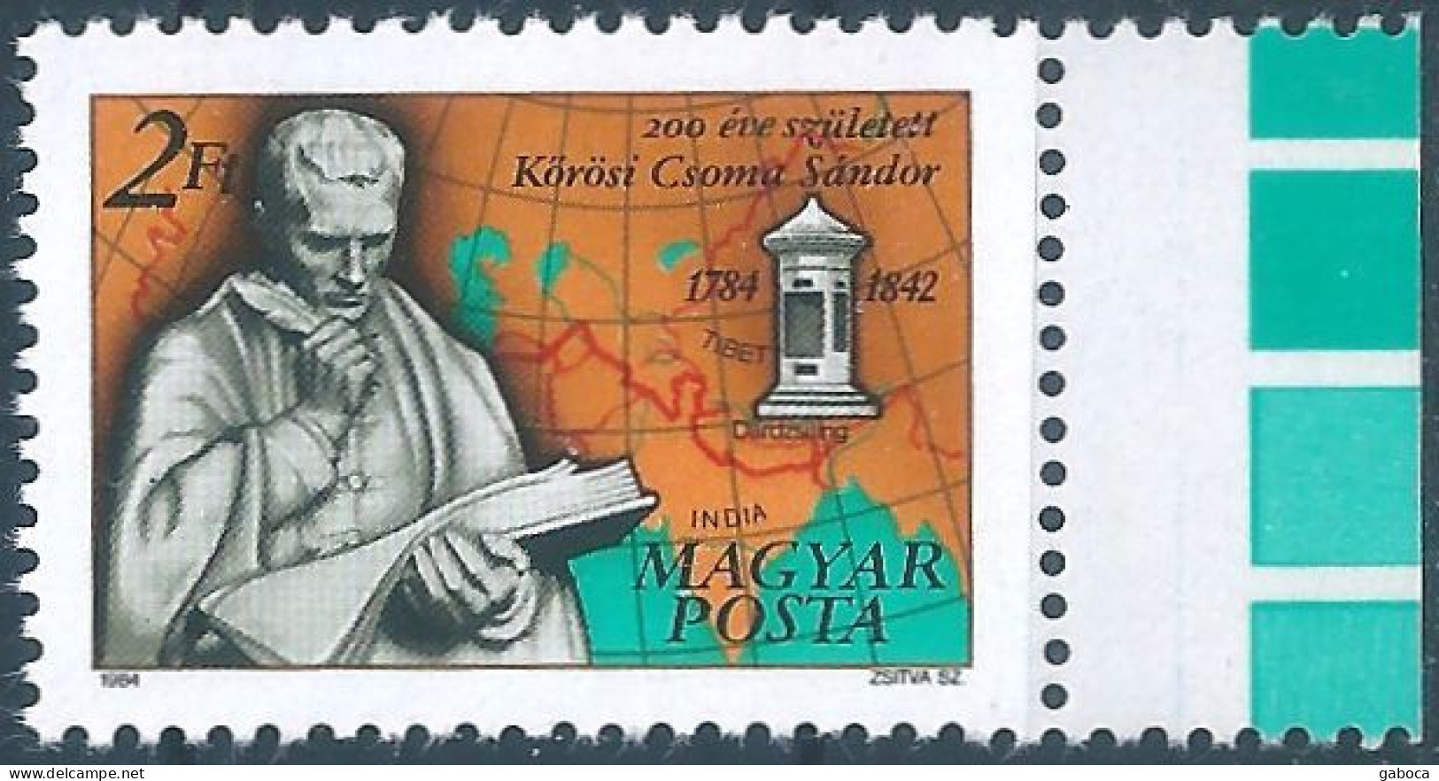 C5828 Hungary Personality Kőrösi Csoma Explorer Geography Language MNH RARE - Altri & Non Classificati