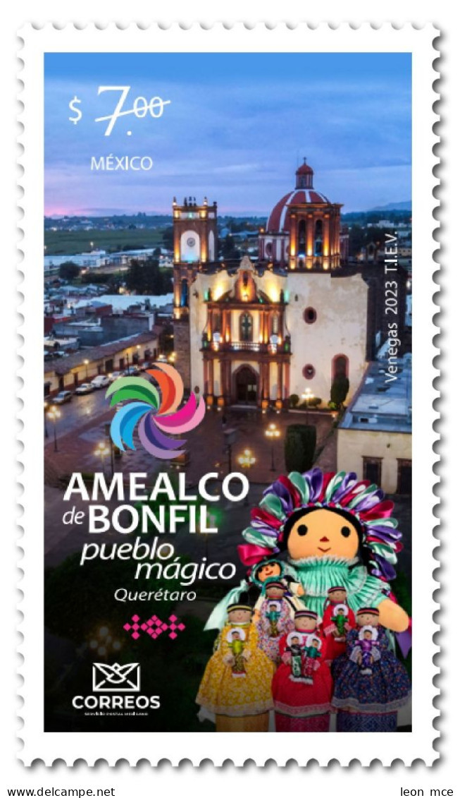 2023 MÉXICO Amealco De Bonfil, Querétaro, Pueblo Mágico, MNH STAMP Magic Town, Doll Crafts - Mexico