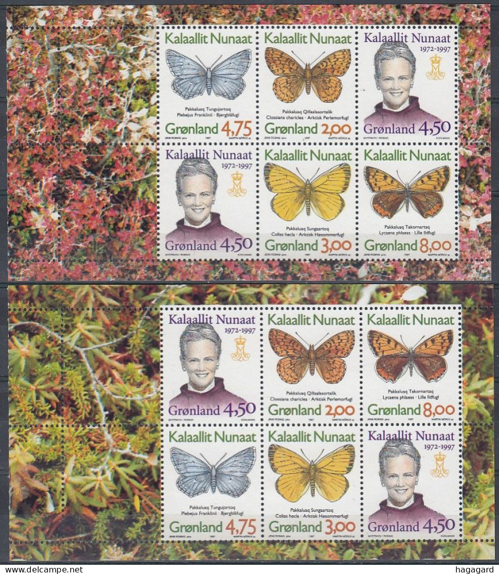 Greenland 1997. Sheetlets From Booklet. Michel 13-14. MNH(**) - Blocchi